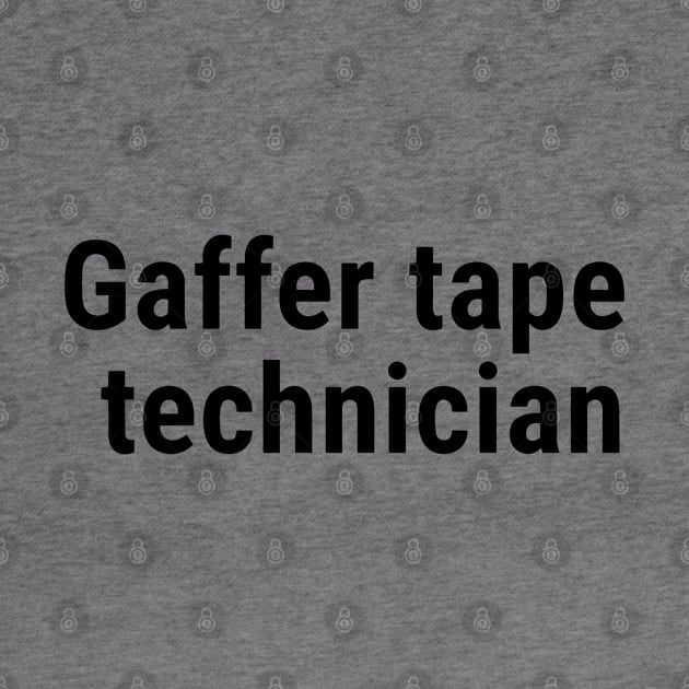 Gaffer tape technician Black by sapphire seaside studio